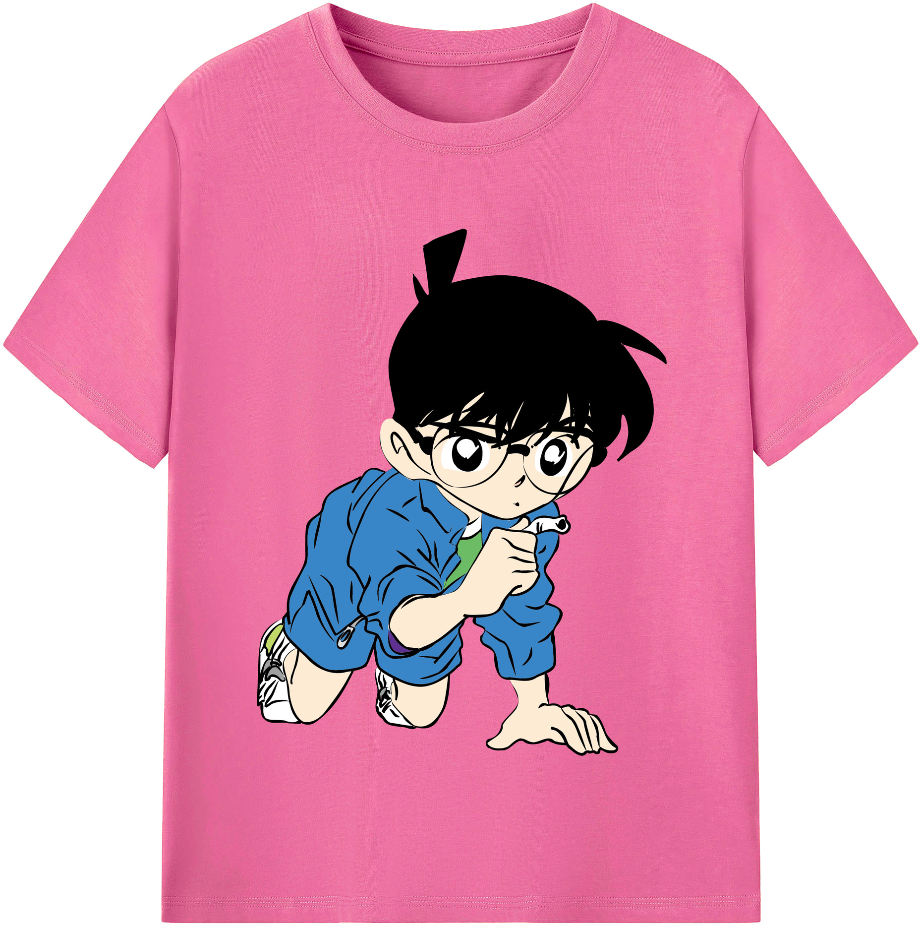 （画像用） 名探偵コナン 江戸川 コナン Detective Conan Conan Edogawa レディースカジュアルプリントTシャツ（綿100％）